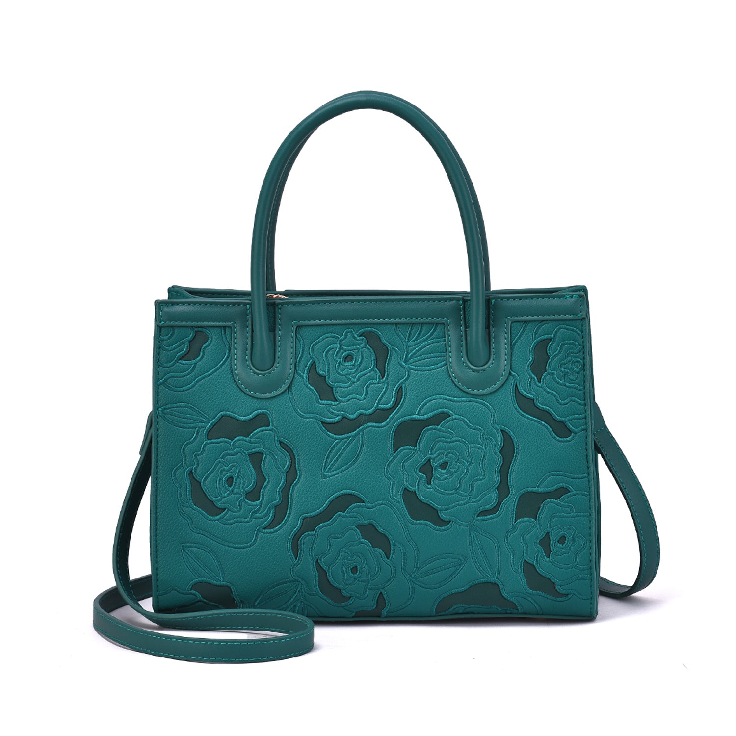Darla Embossed Floral Structured Handbag - Mellow World 