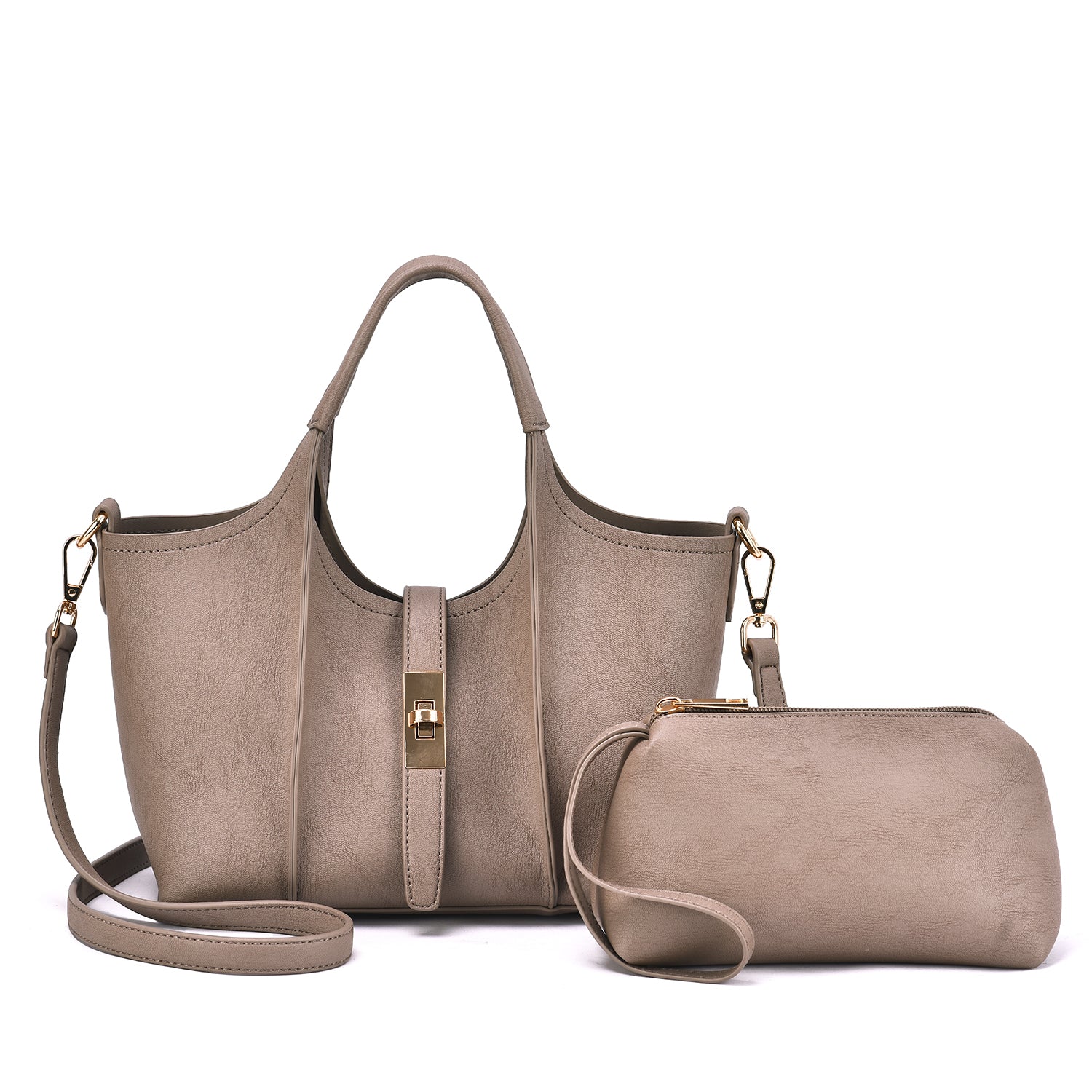 Charlie Washed Shoulder Bag with Pouch - Mellow World 