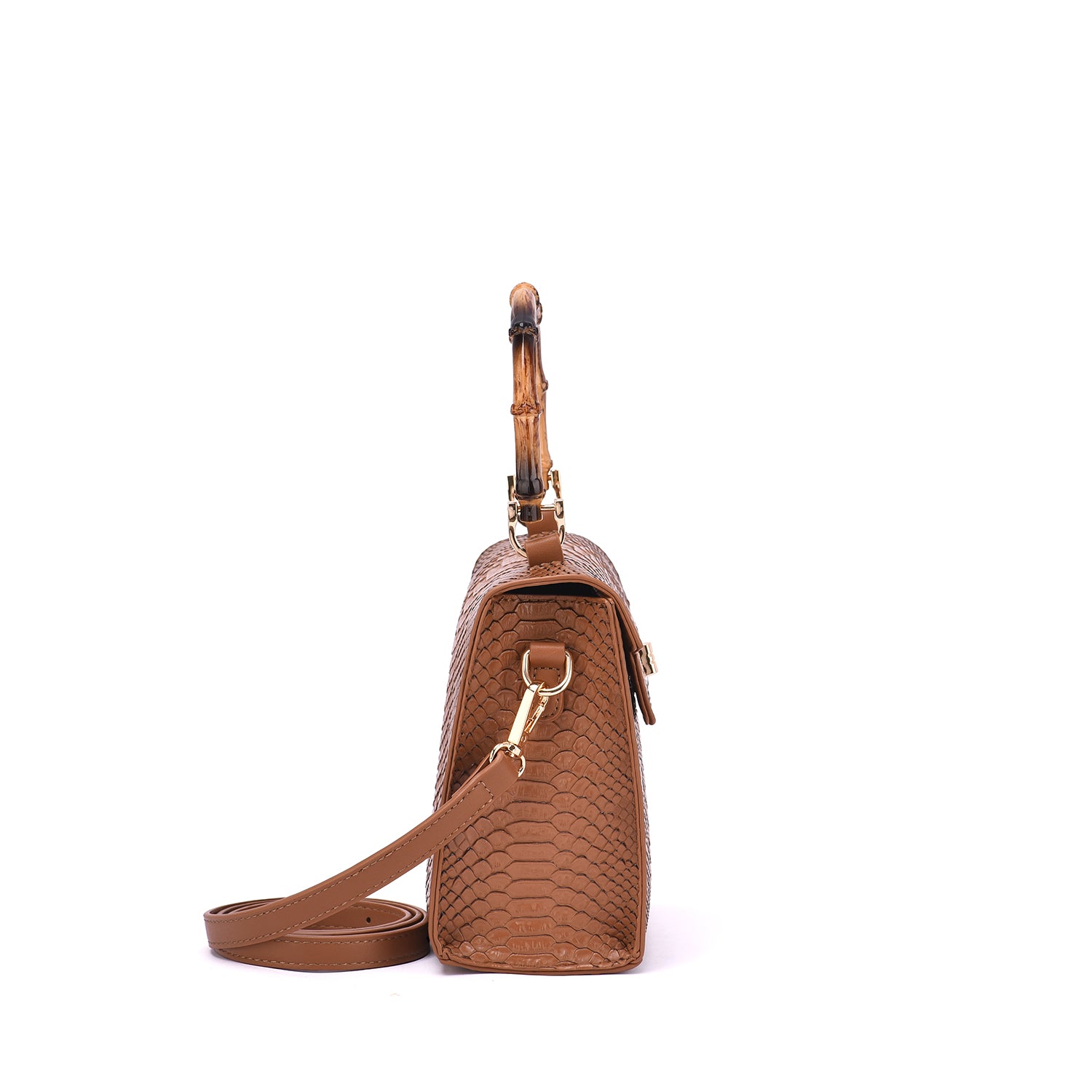 Sia Snake Embossed Crossbody Bag