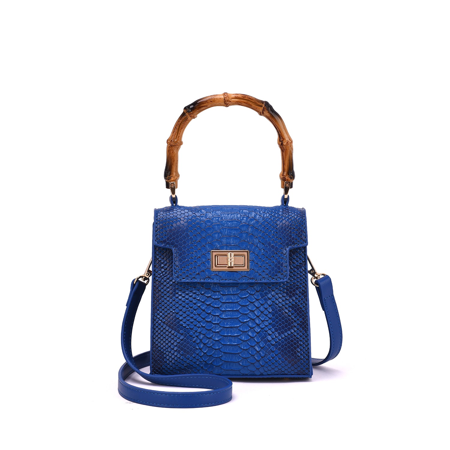 Sia Snake Embossed Crossbody Bag
