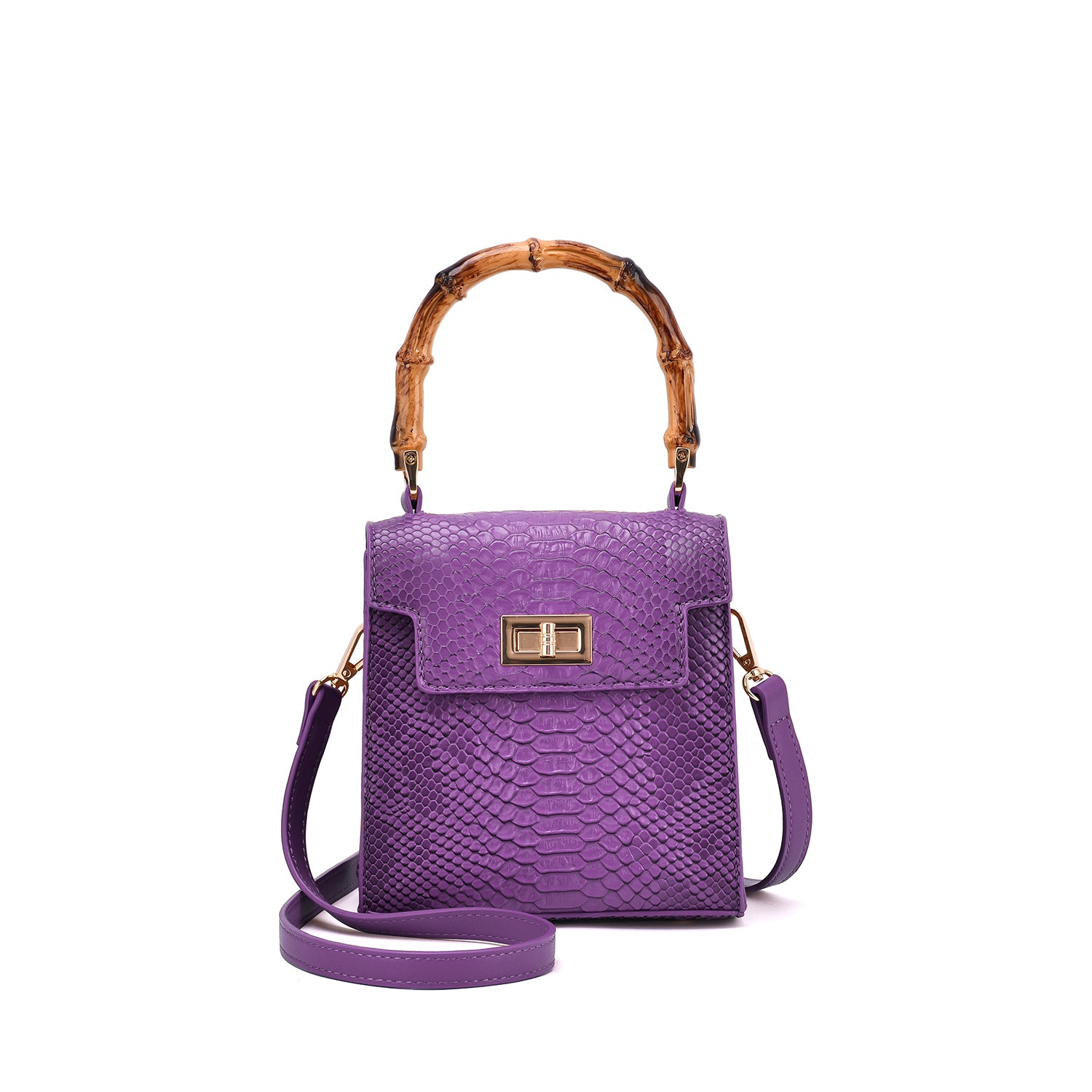 Sia Snake Embossed Crossbody Bag