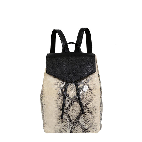 Karai Snakeskin Embossed Backpack. - Mellow World 