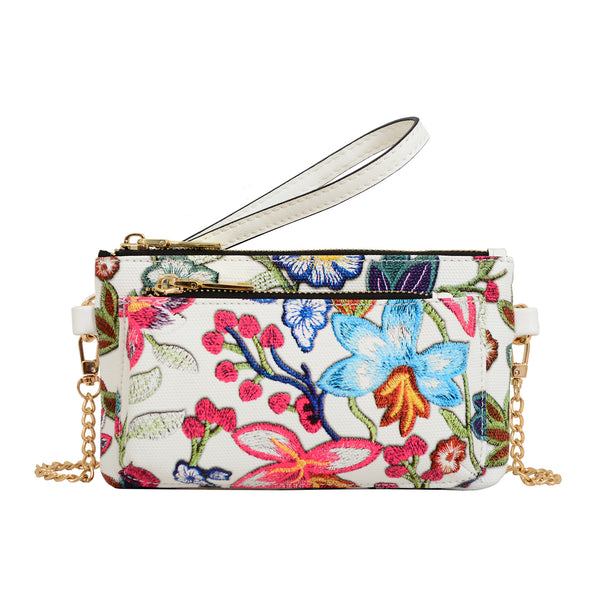 Primerose Floral Patterned Wristlet