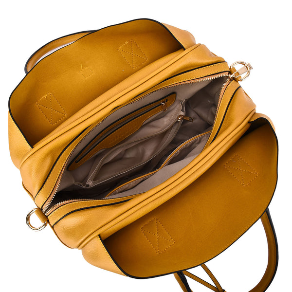 Jasmine Structured 3 Compartment Satchel Mellow World