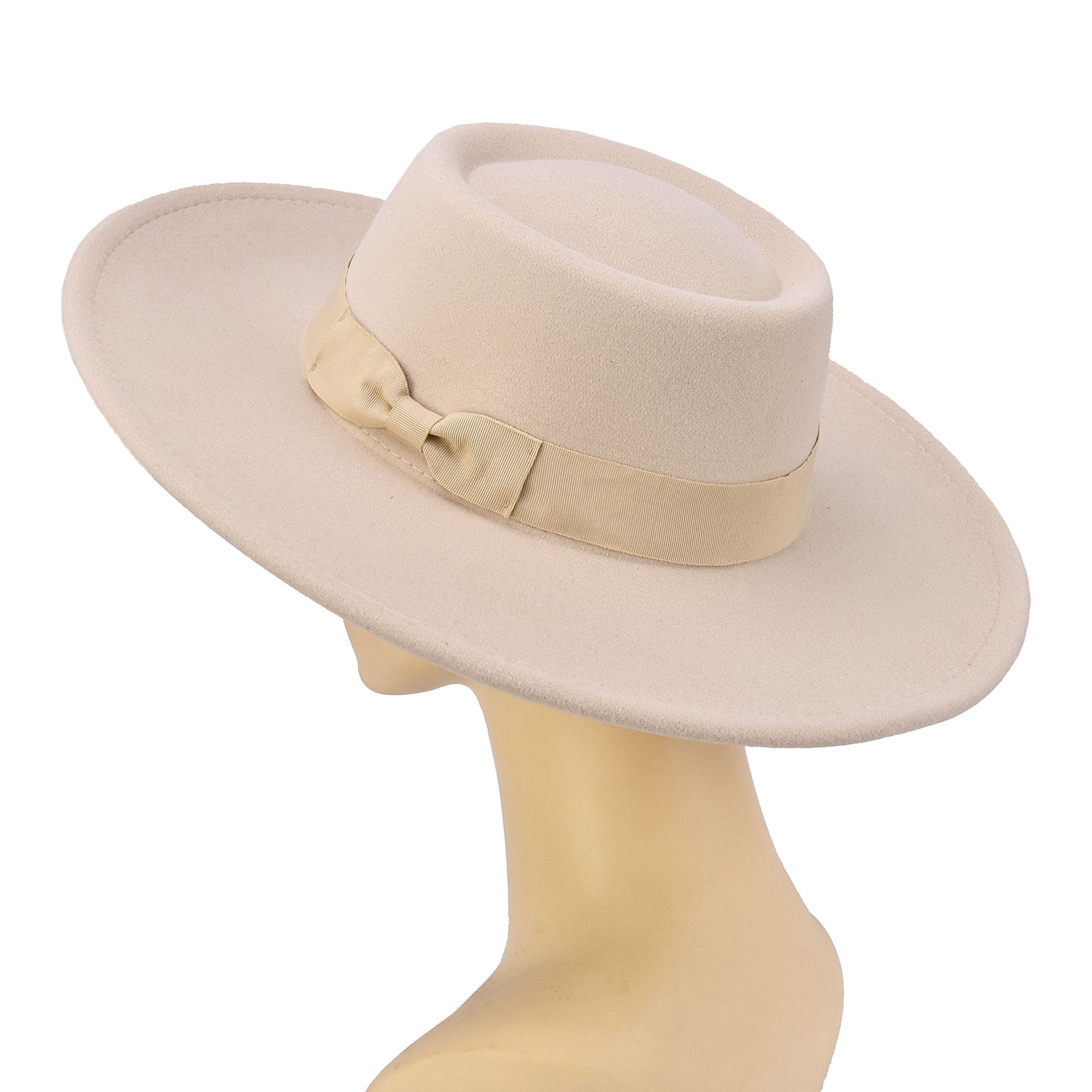 Women's Wide Brim Bow Felt Hat - Mellow World 