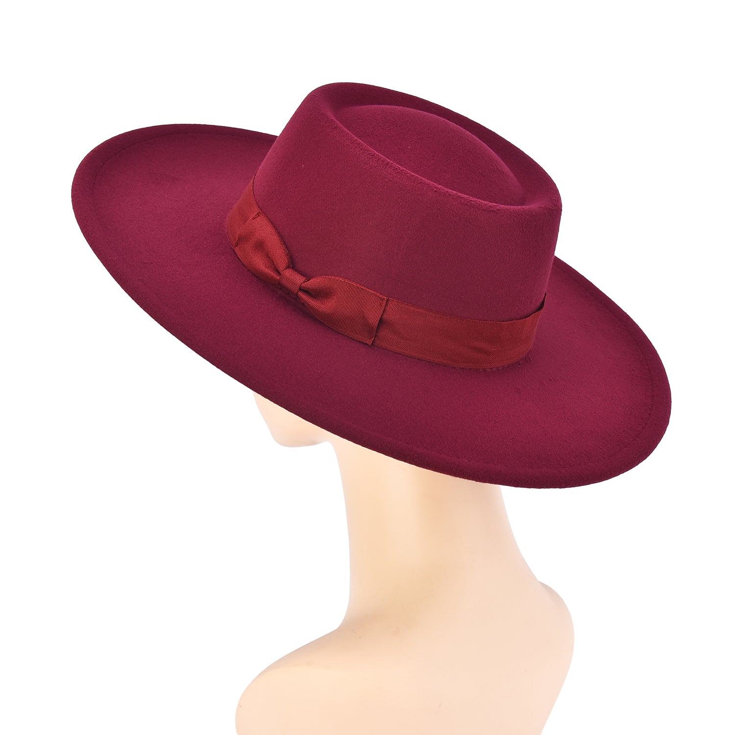 Women's Wide Brim Bow Felt Hat - Mellow World 
