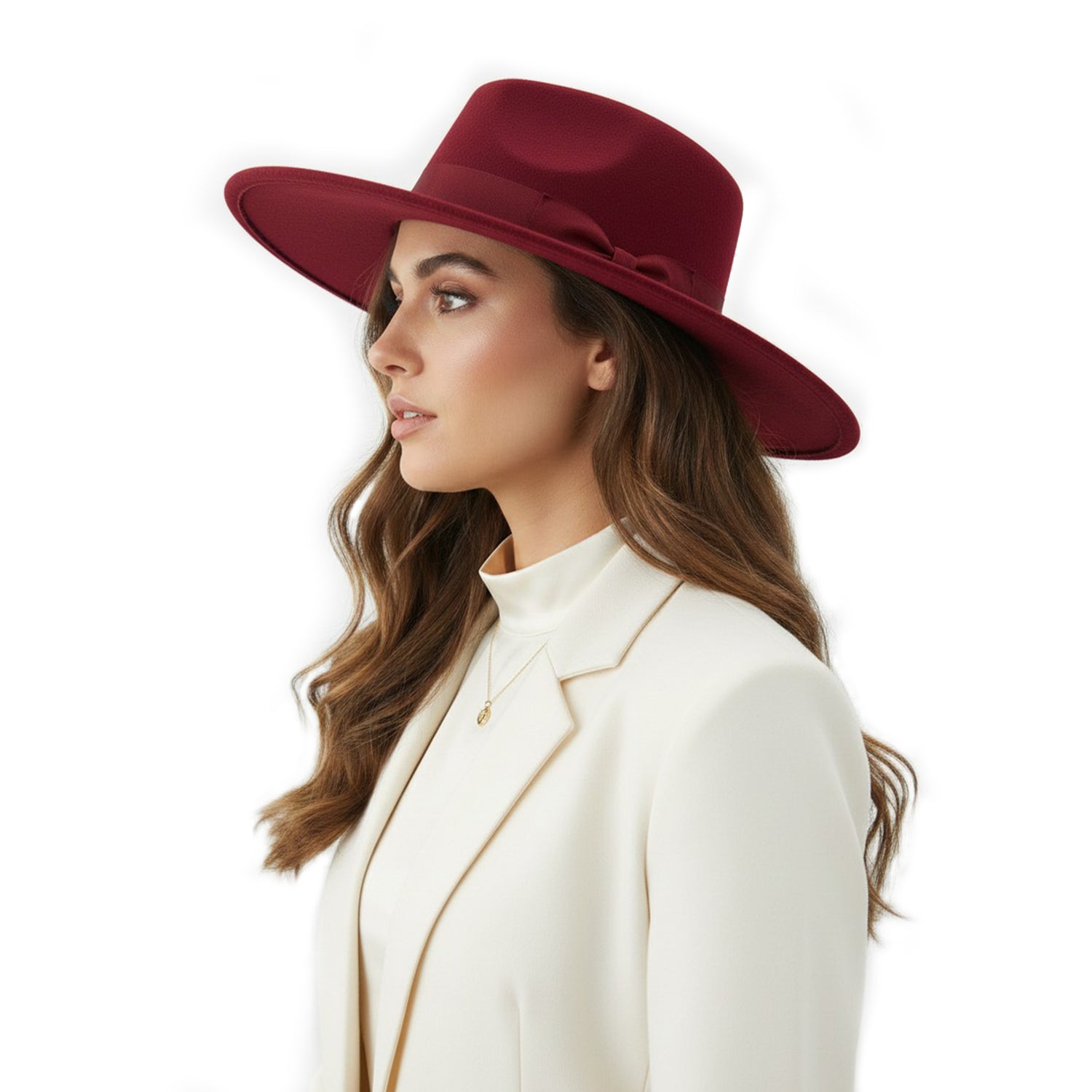 Women's Wide Brim Bow Felt Hat - Mellow World 
