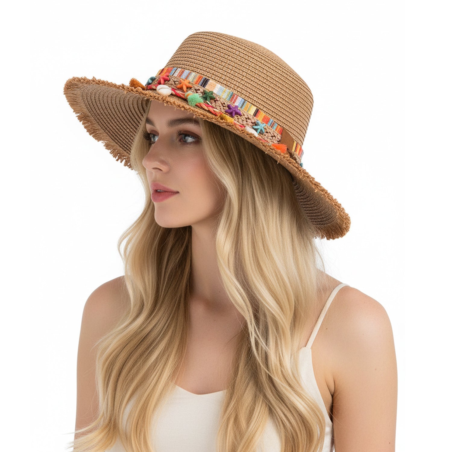 Women's Wide Brim Boater Hat - Mellow World 