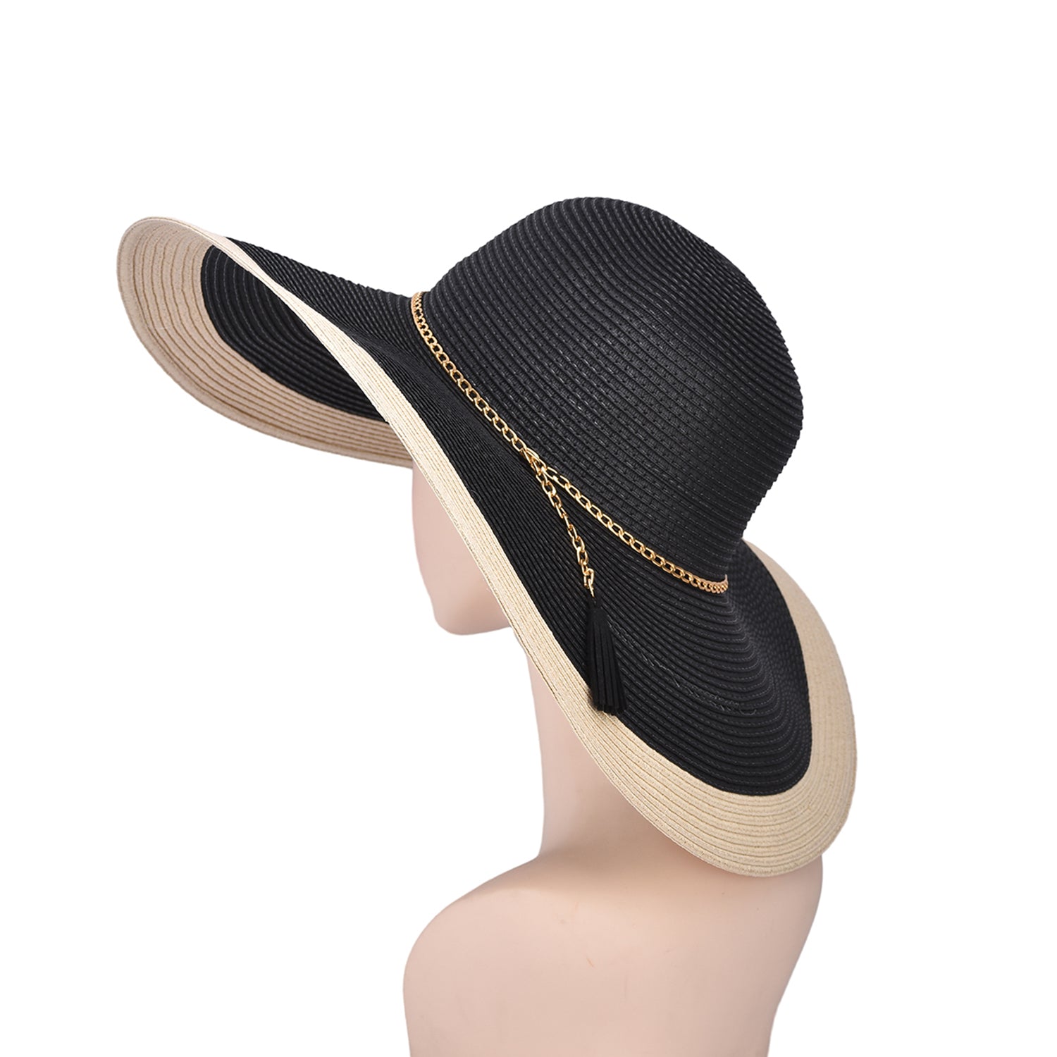 Women's Wide Brim Sun Hat With Tassel - Mellow World 