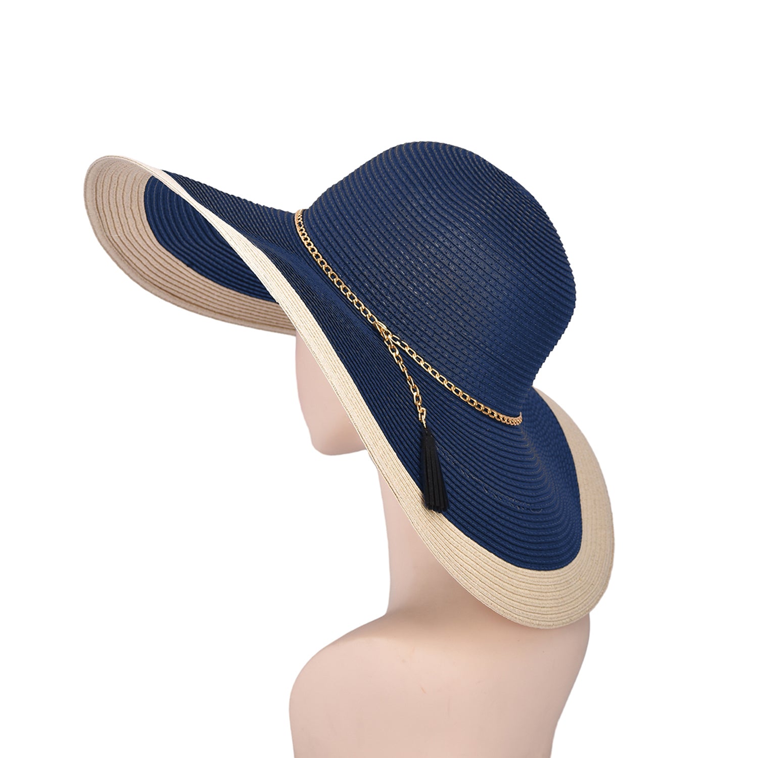 Women's Wide Brim Sun Hat With Tassel - Mellow World 