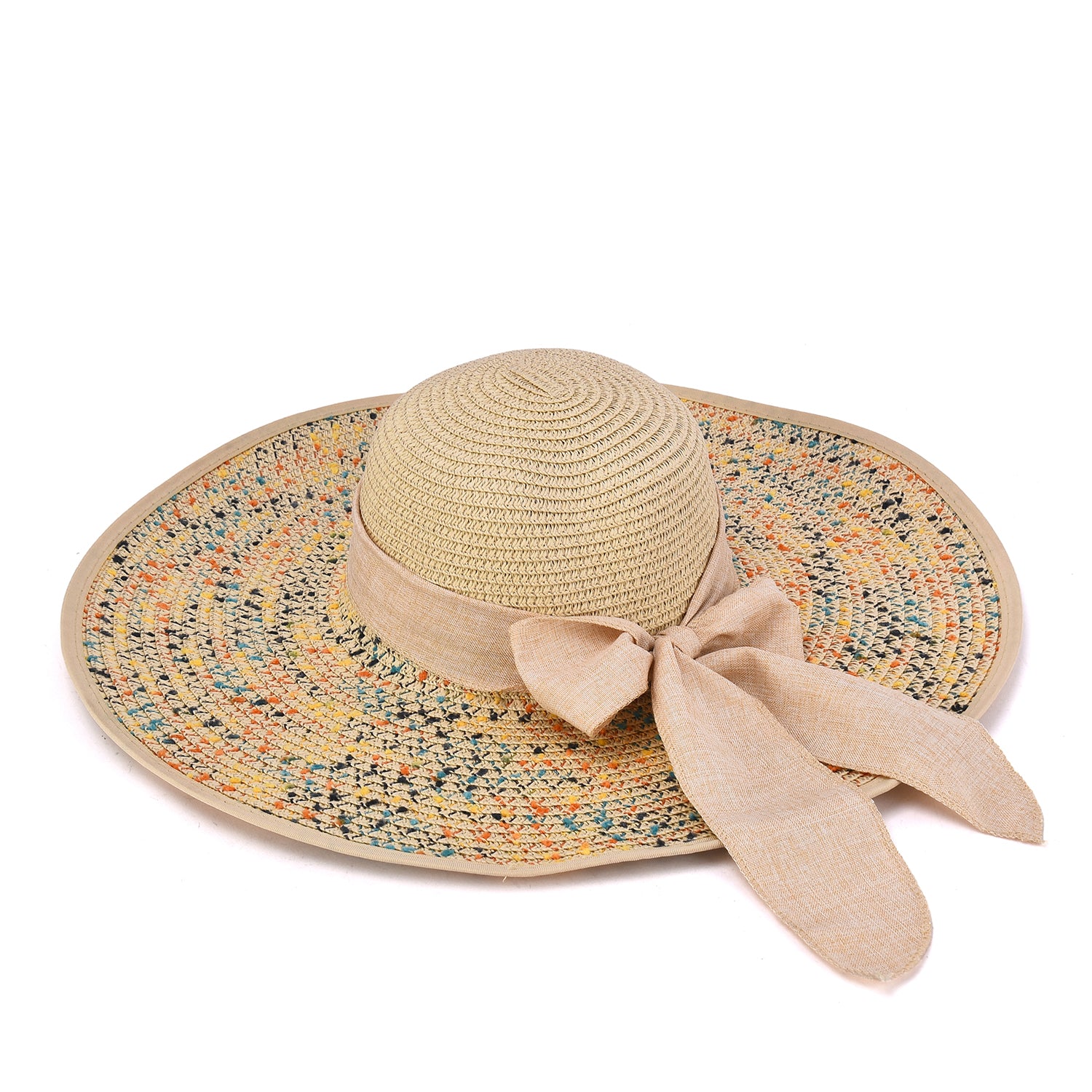 Women's Woven Sun Hat With Bow - Mellow World 