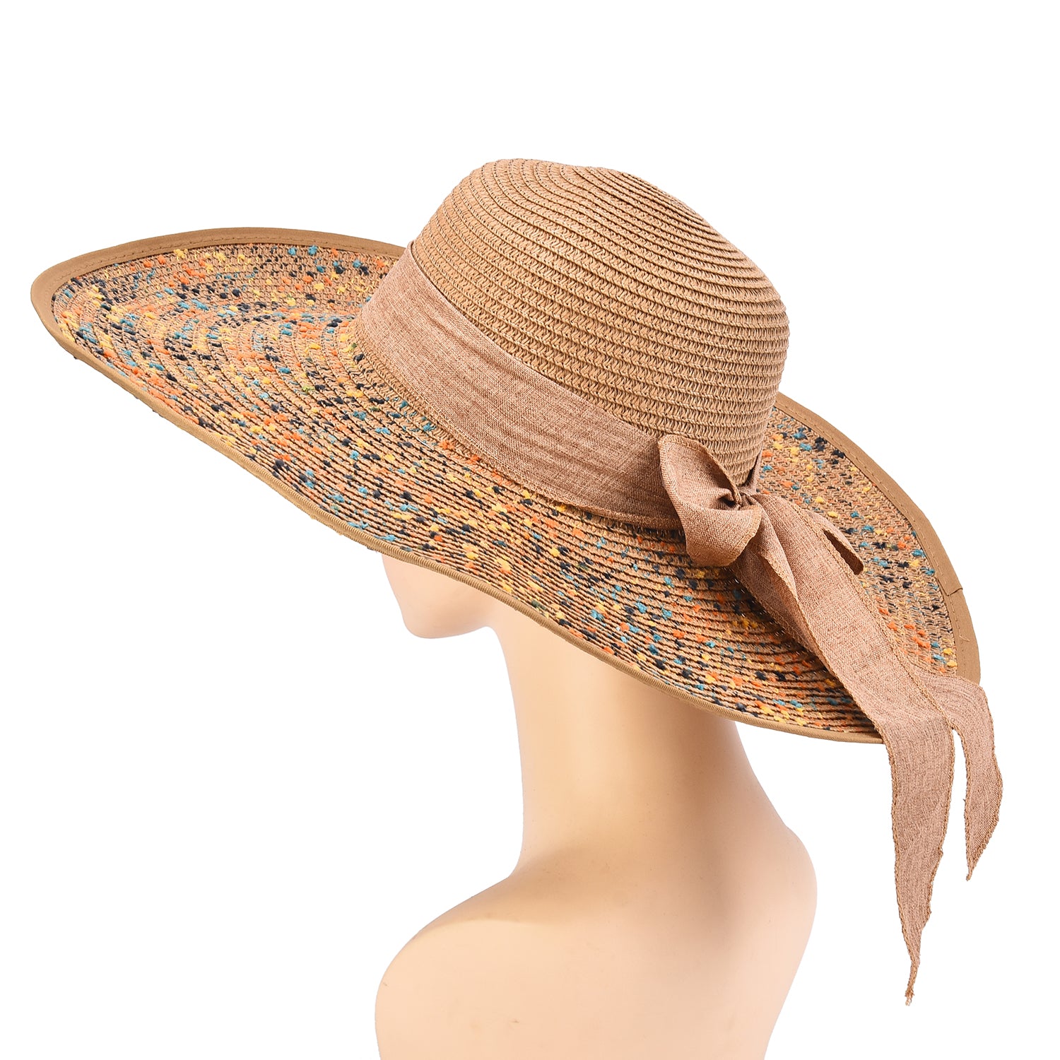 Women's Woven Sun Hat With Bow - Mellow World 