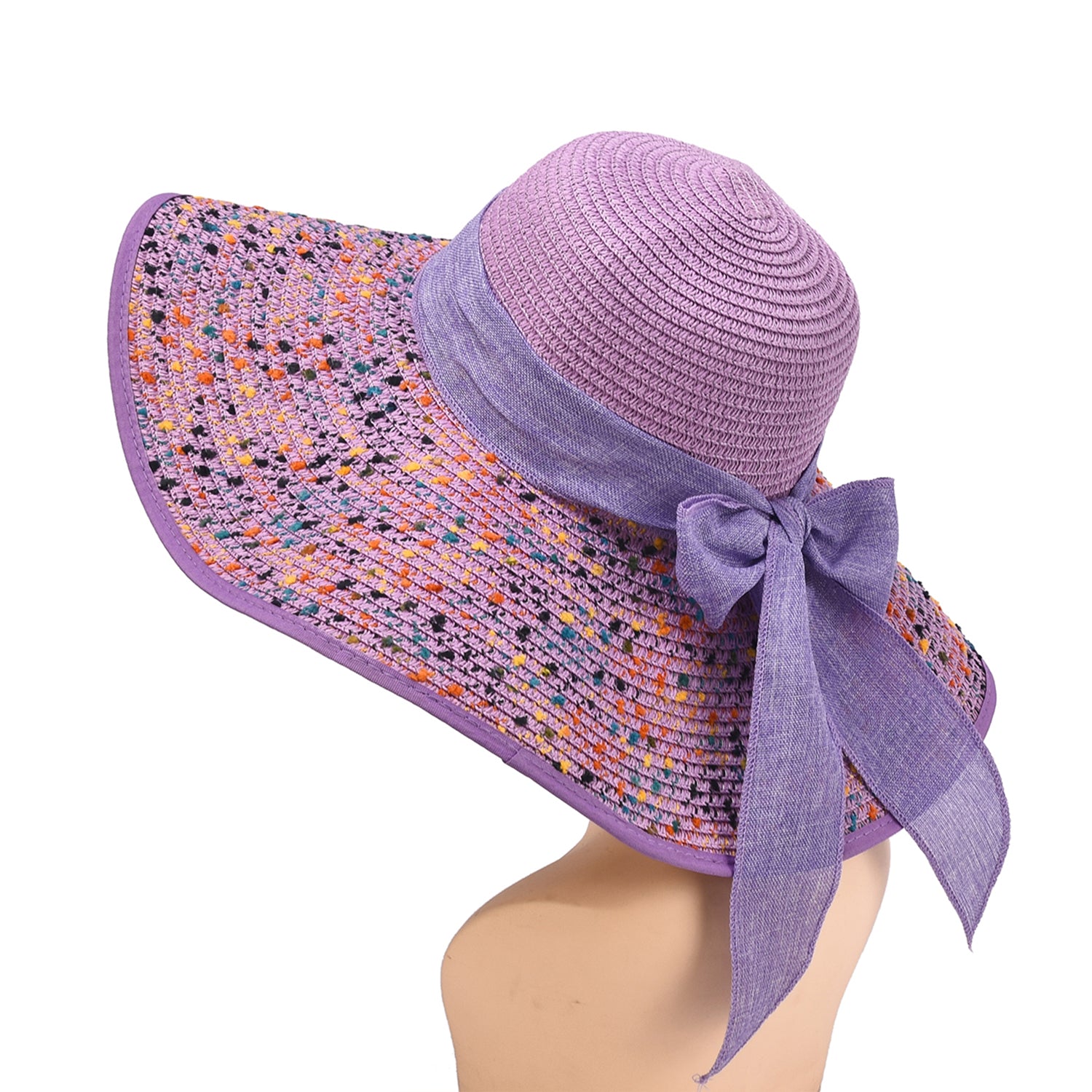 Women's Woven Sun Hat With Bow - Mellow World 