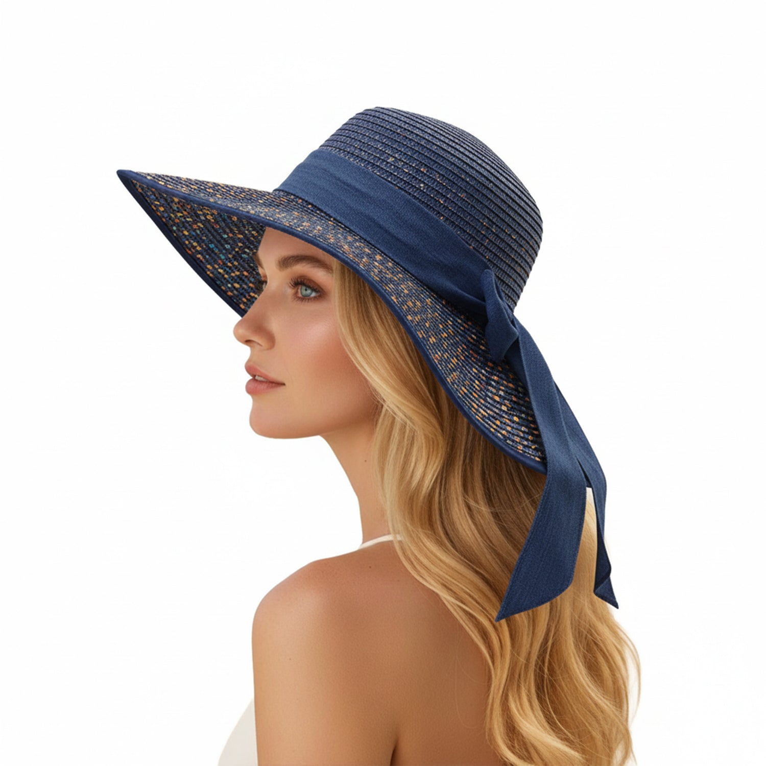 Women's Woven Sun Hat With Bow - Mellow World 
