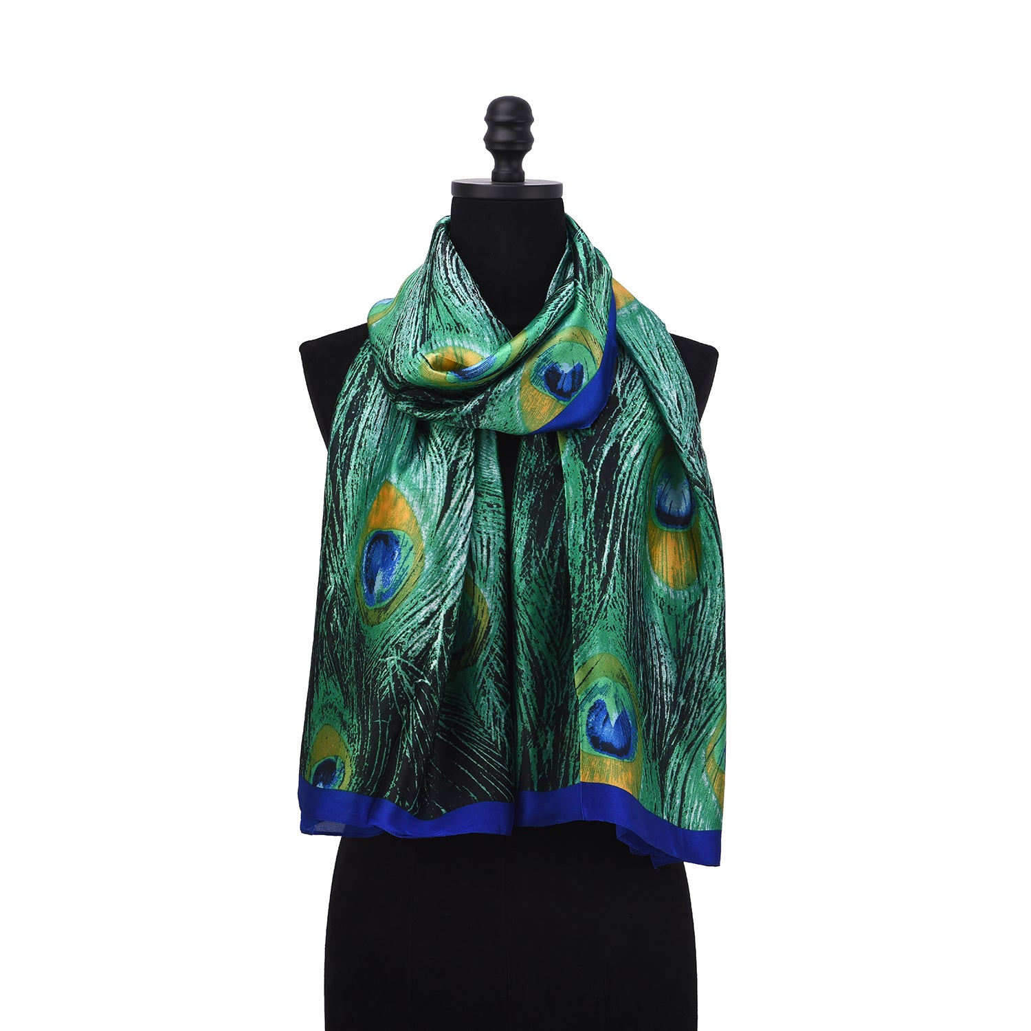 Women's Peacock Feather Pattern Wrap Scarf - Mellow World 