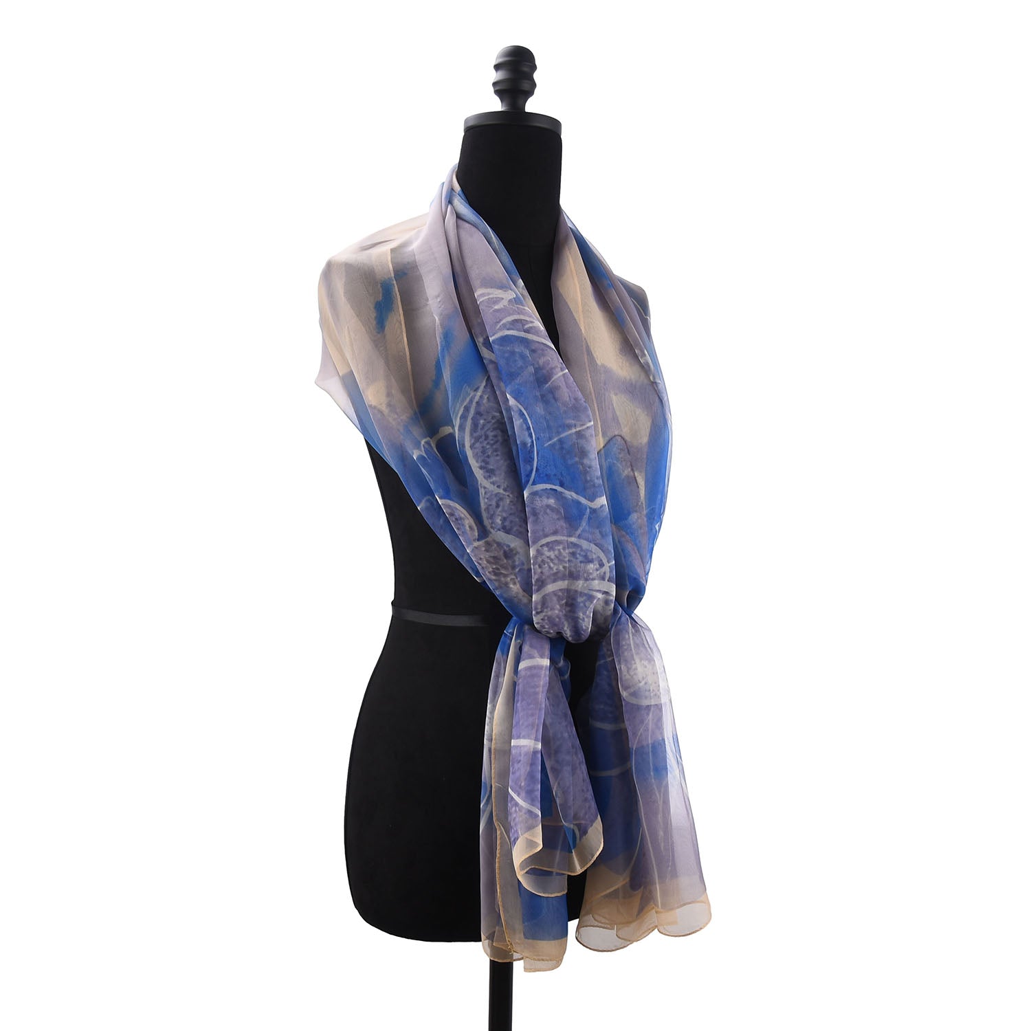 Women's Watercolor Floral Patterned Wrap Scarf - Mellow World 