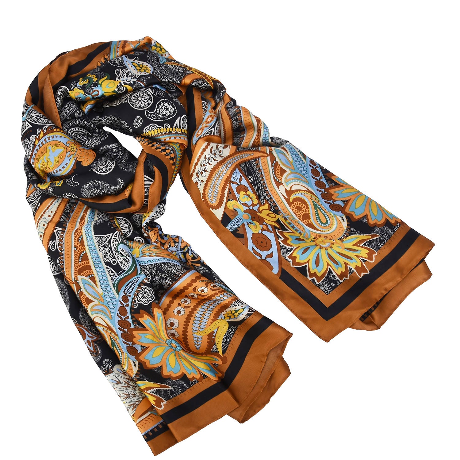Women's Luxurious Patterned Wrap Scarf - Mellow World 