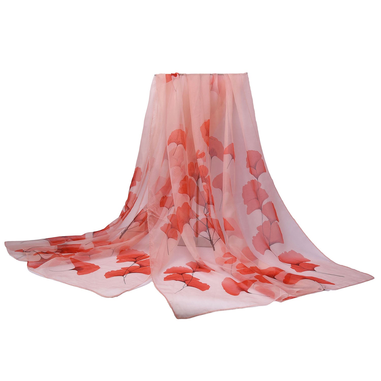 Women's Floral Chiffon Wrap Scarf - Mellow World 