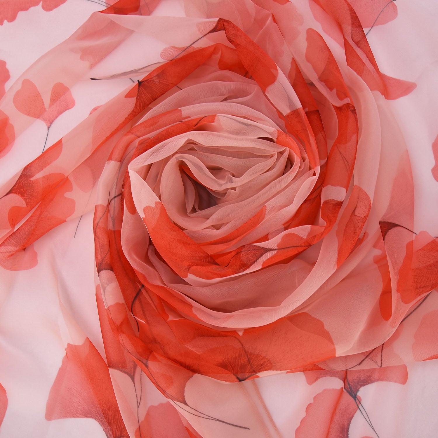 Women's Floral Chiffon Wrap Scarf - Mellow World 