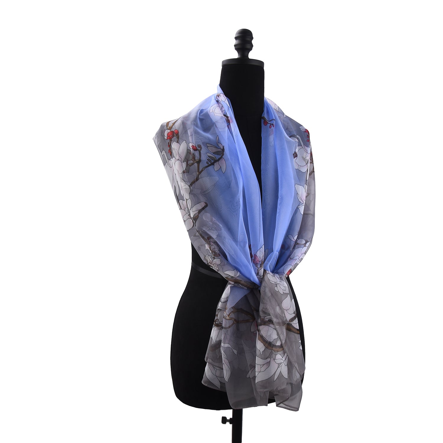 Women's Floral Chiffon Wrap Scarf - Mellow World 