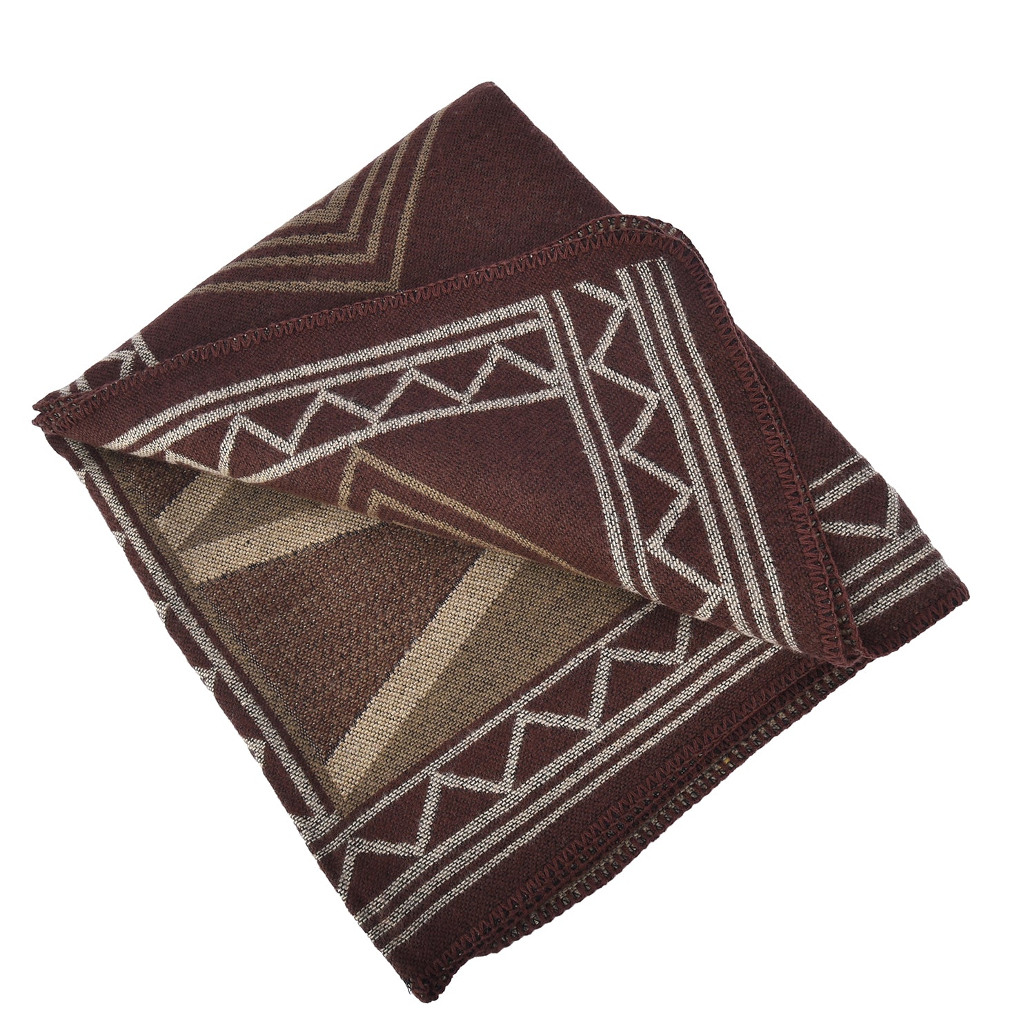 Women's Geometric Open-Front Shawl