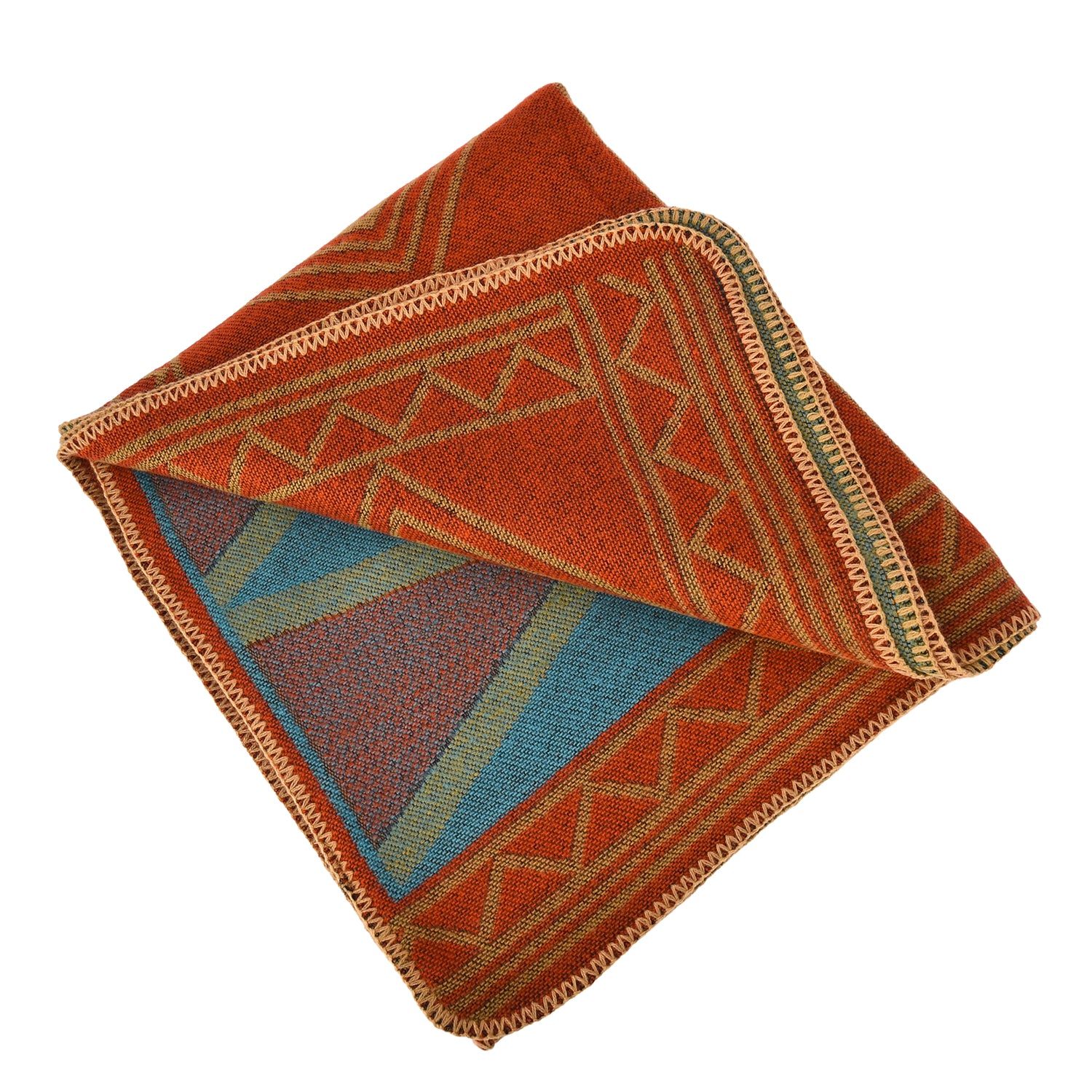 Women's Geometric Open-Front Shawl