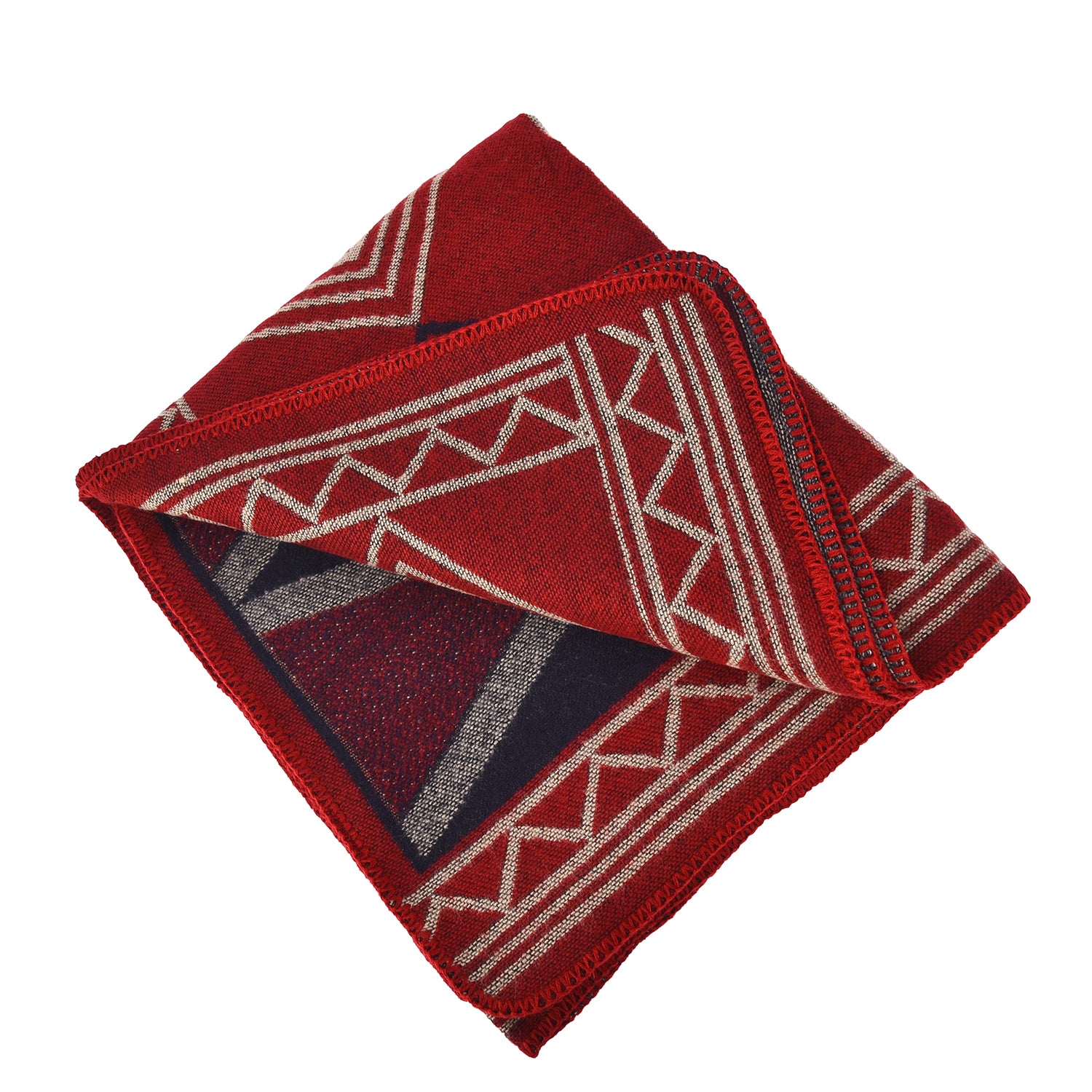 Women's Geometric Open-Front Shawl