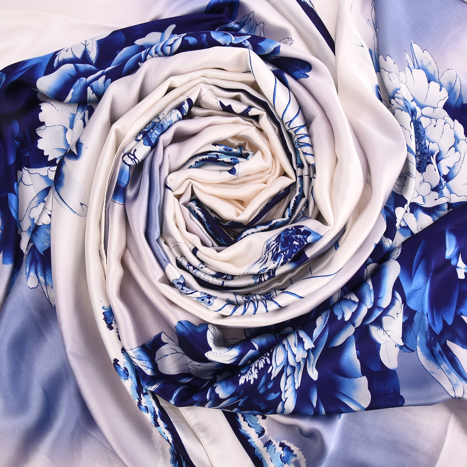 Women's Floral Printed Satin Wrap Scarf - Mellow World 