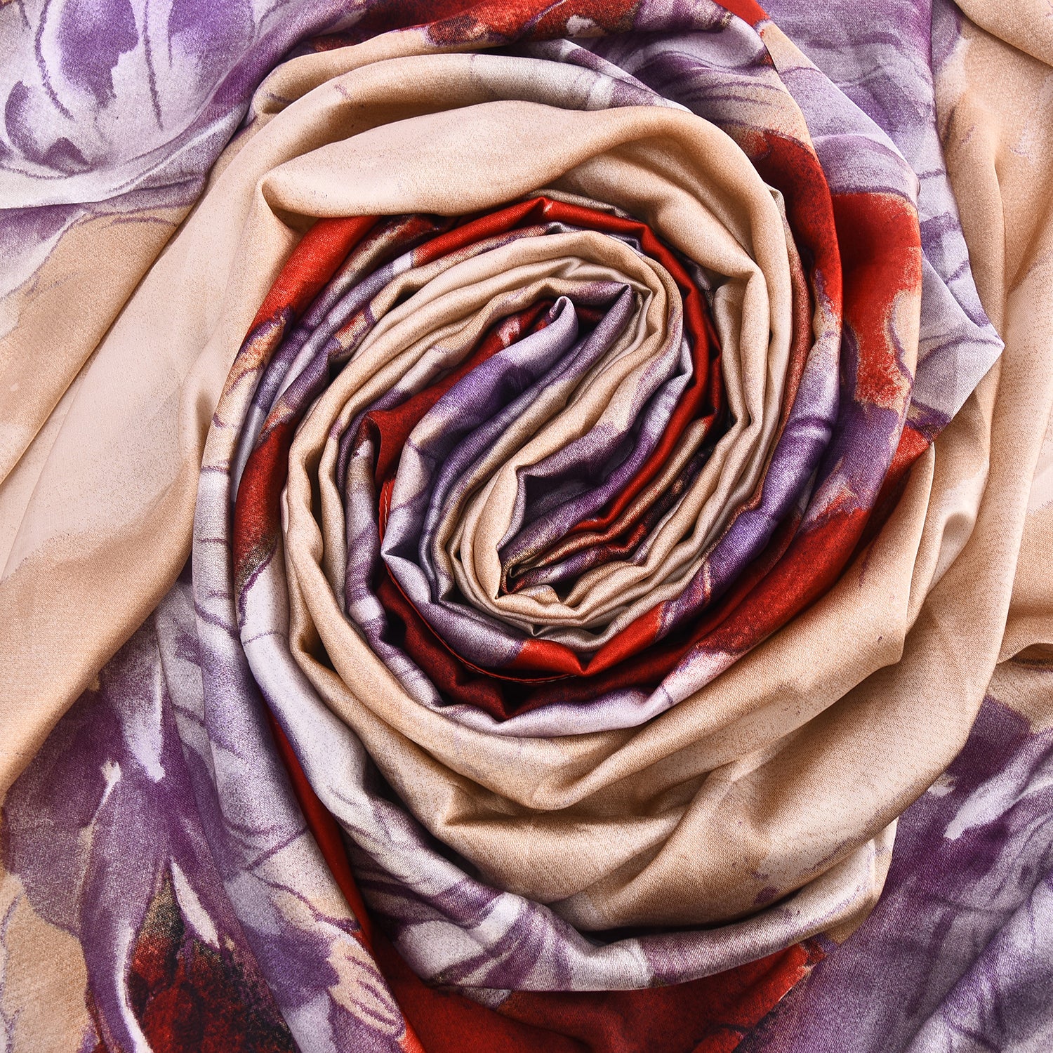 Women's Floral Printed Satin Wrap Scarf - Mellow World 