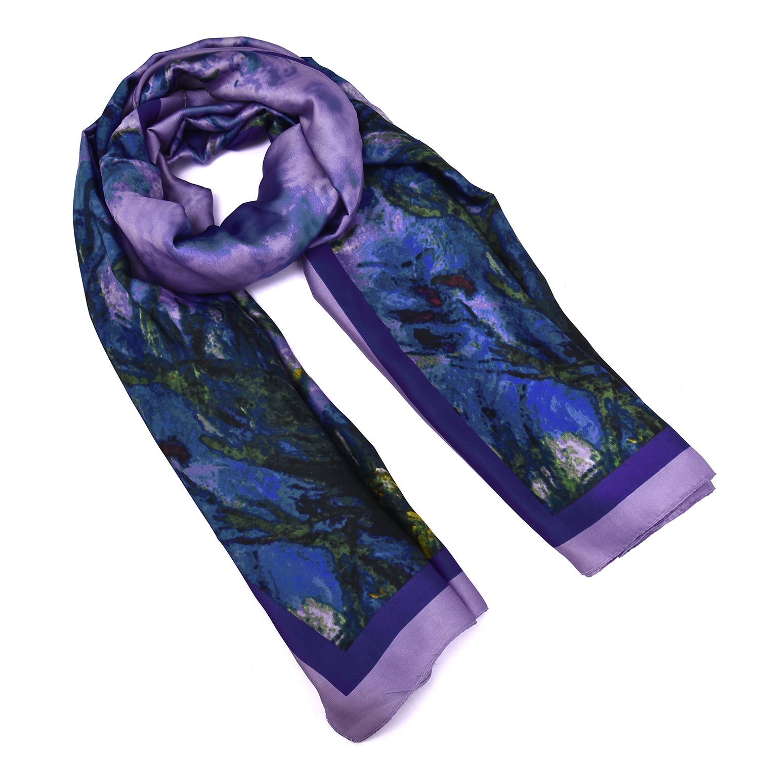 Women's Floral Printed Satin Wrap Scarf - Mellow World 