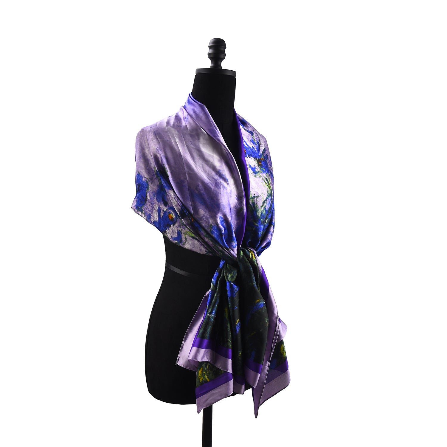 Women's Floral Printed Satin Wrap Scarf - Mellow World 