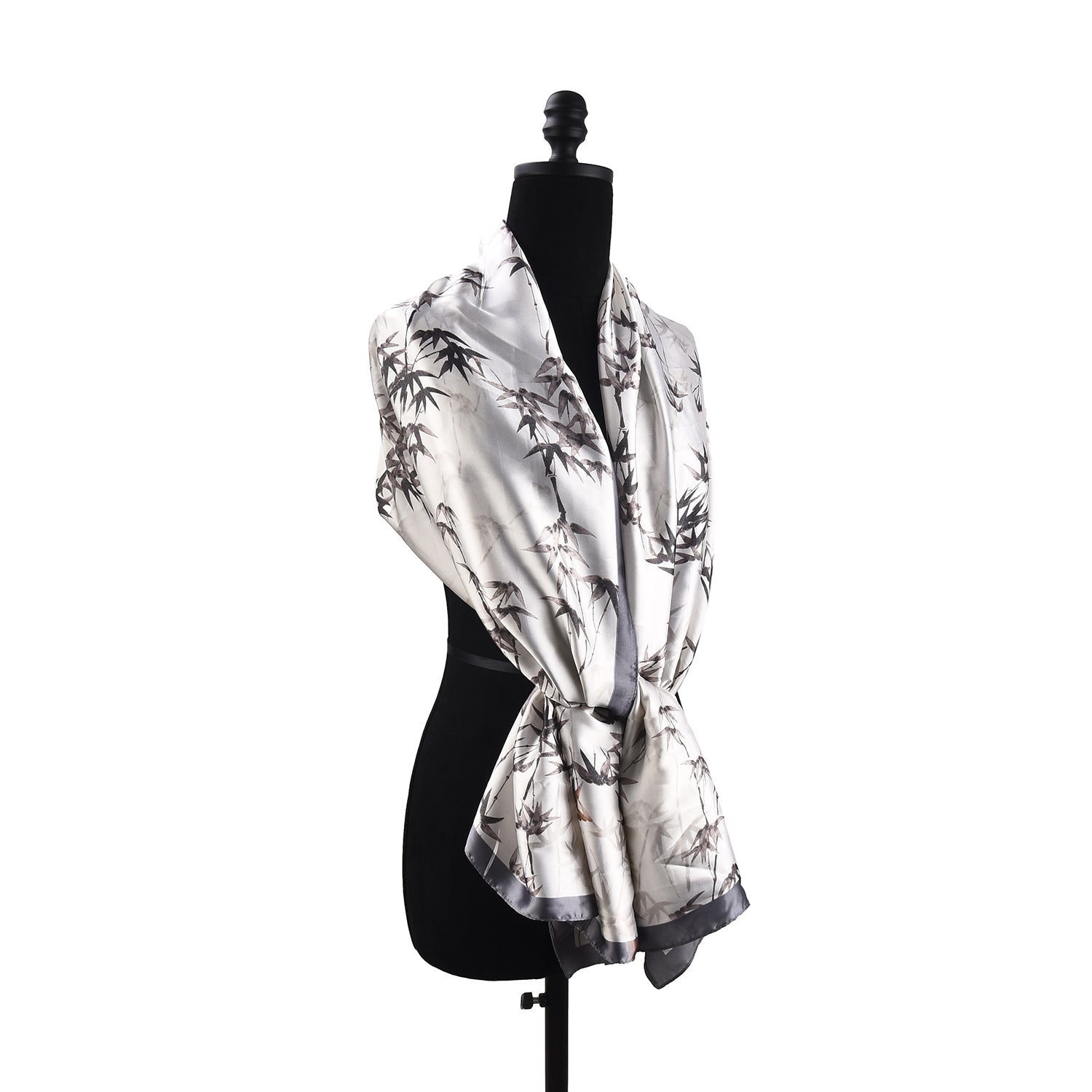Women's Floral Printed Satin Wrap Scarf - Mellow World 