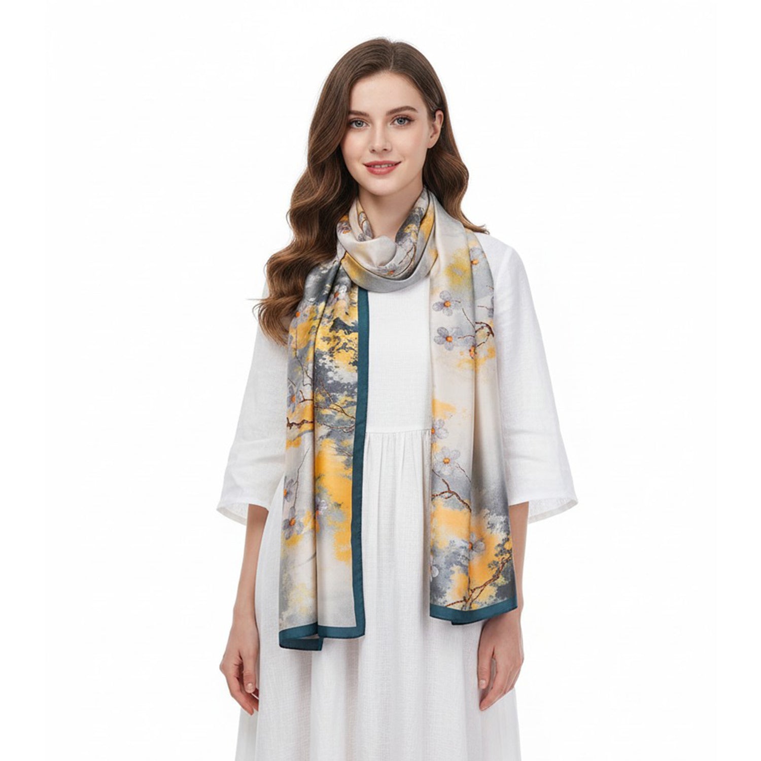 Women's Floral Printed Wrap Scarf - Mellow World 