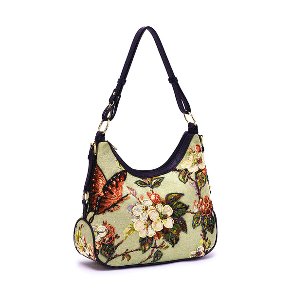 Butterfly Hand Beaded Hobo - Mellow World 