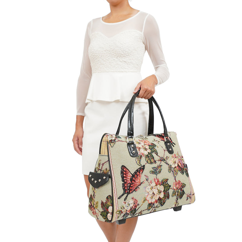 Butterfly Rolling Tote - Mellow World 
