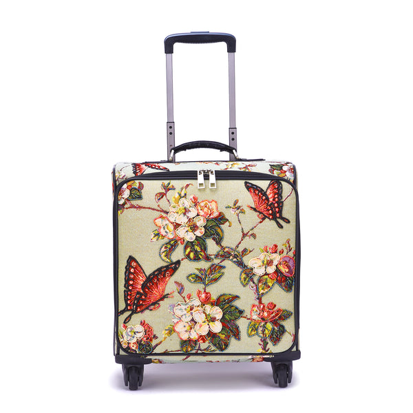 Butterfly Hand beaded Rolling Suitcase - Mellow World 