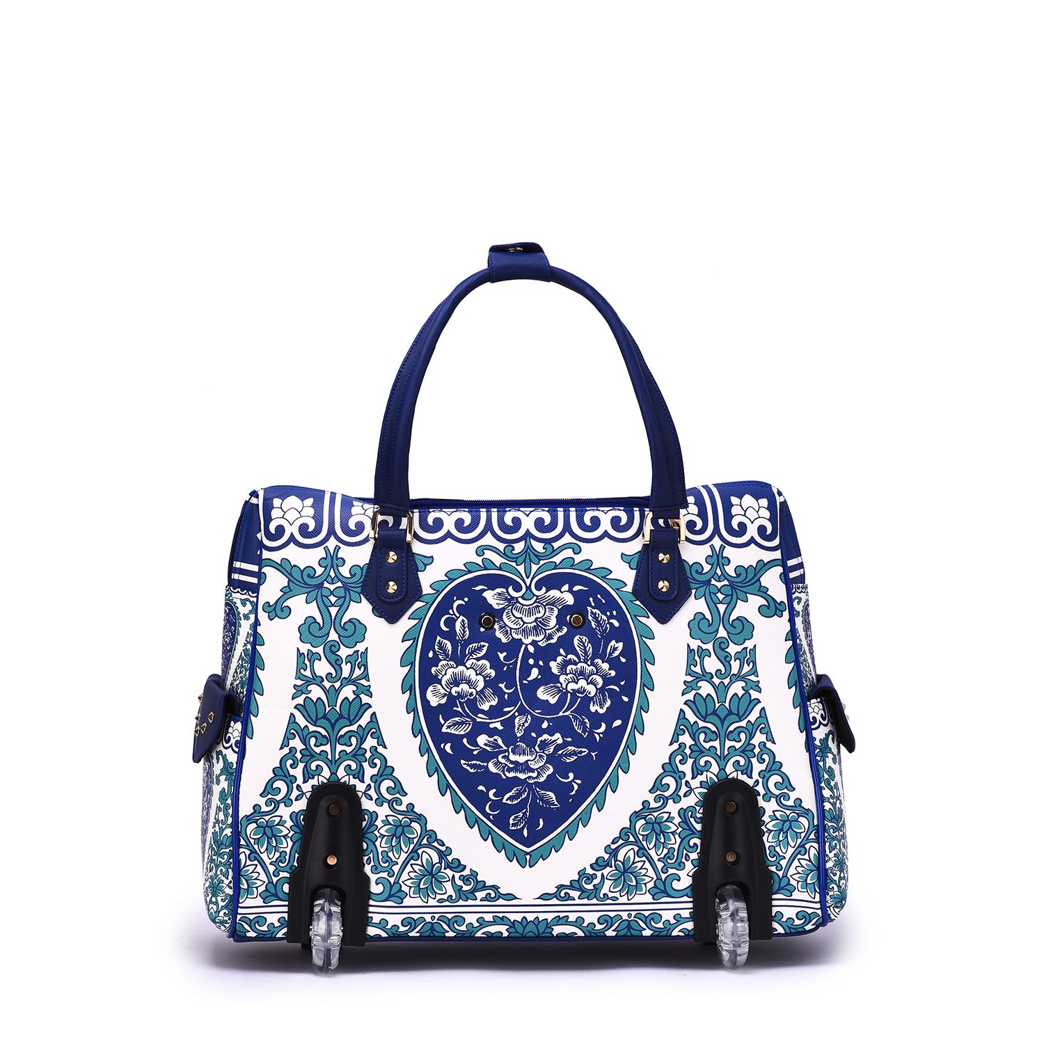 Porcelain Rolling Floral Laptop Tote - Mellow World 