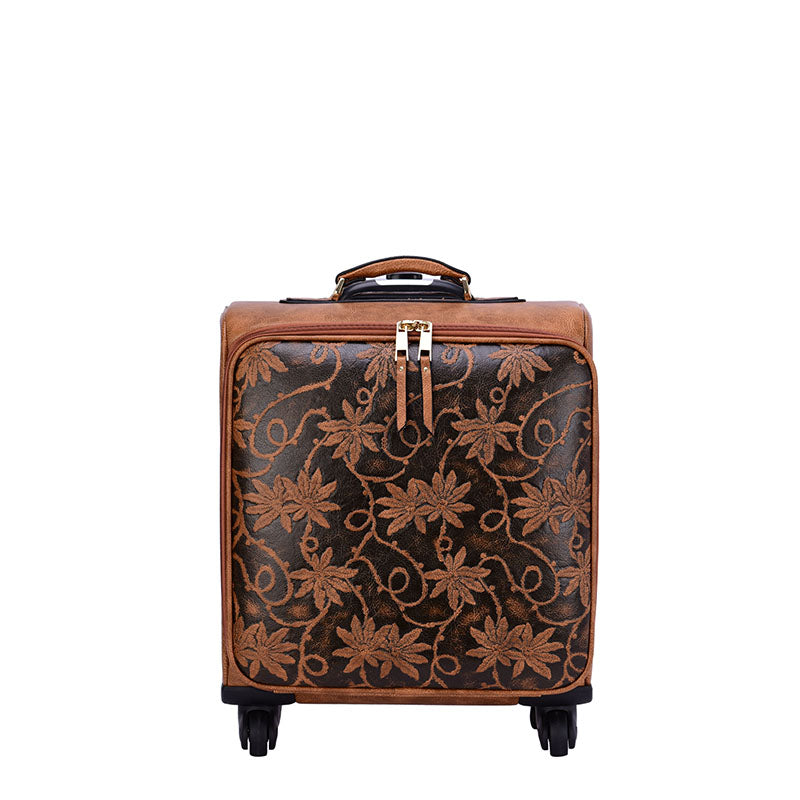 Risa Floral Embossed Suitcase - Mellow World 
