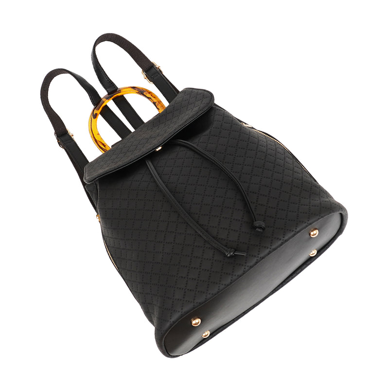 Jordana Quilted Tortoise Cognac Backpack - Mellow World 