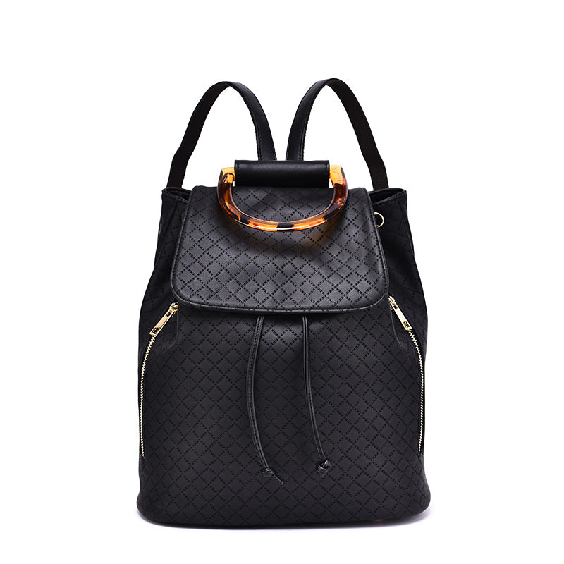 Jordana Quilted Tortoise Detailed Backpack - Mellow World 