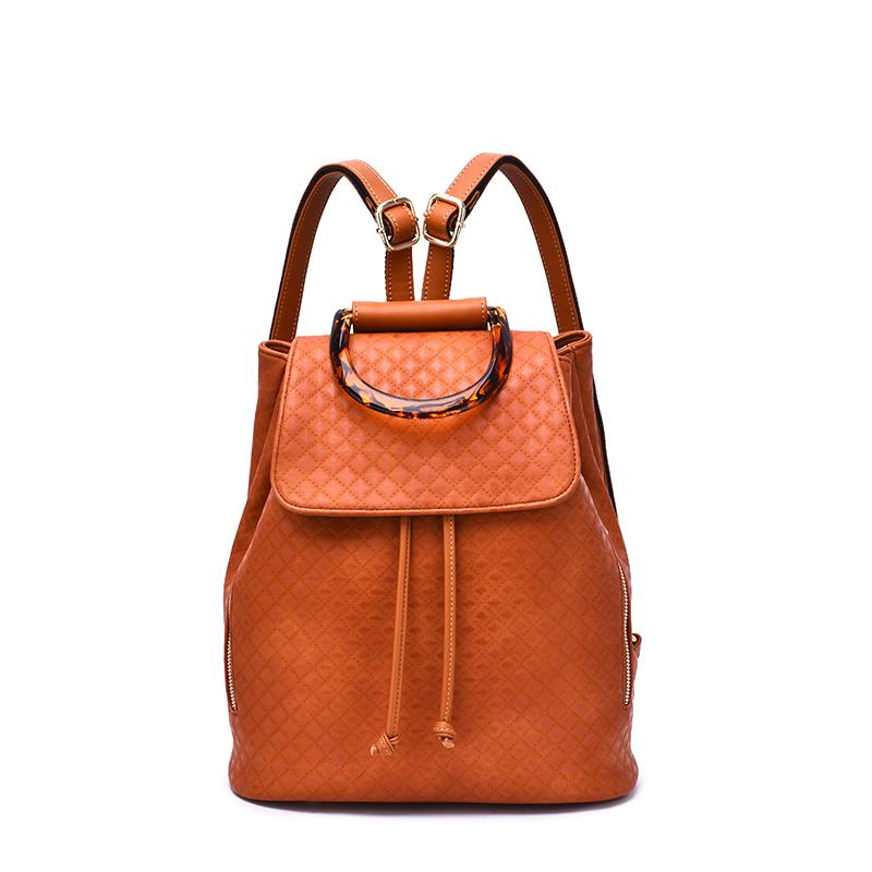 Jordana Quilted Tortoise Detailed Backpack - Mellow World 