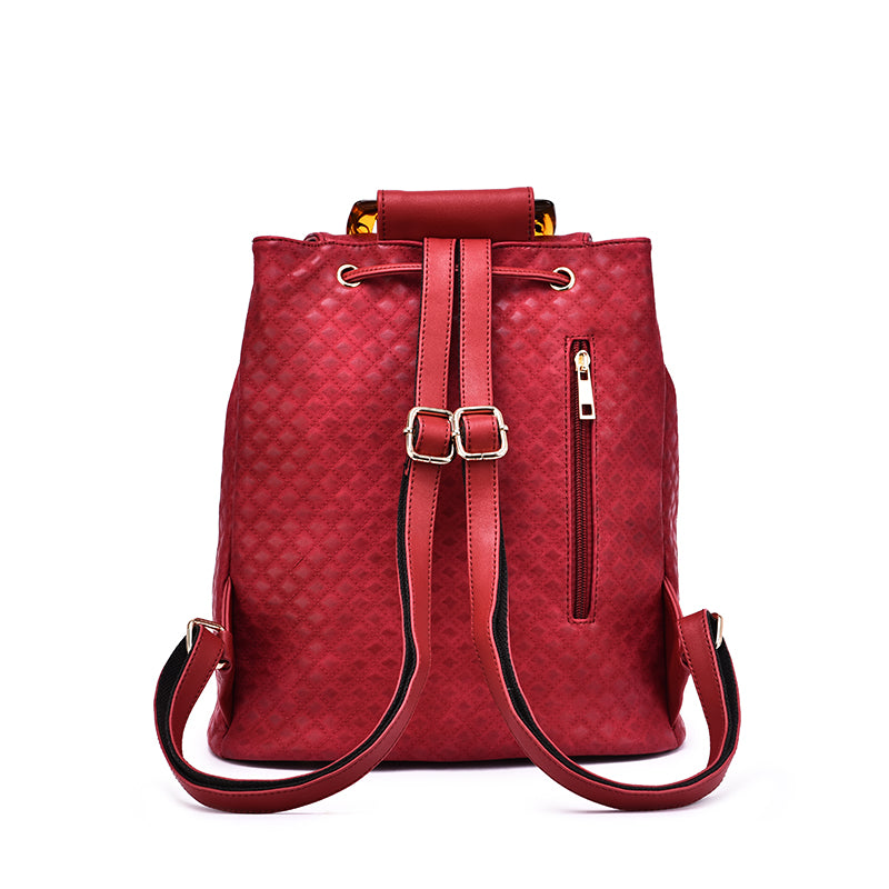 Jordana Quilted Tortoise Cognac Backpack - Mellow World 