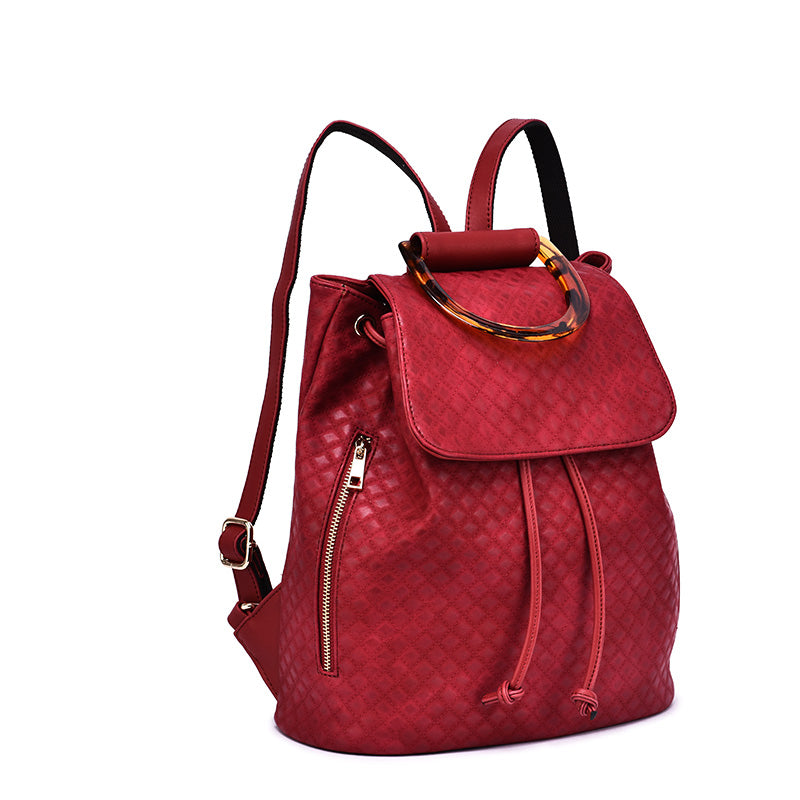 Jordana Quilted Tortoise Detailed Backpack - Mellow World 