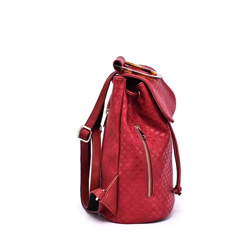 Jordana Quilted Tortoise Cognac Backpack - Mellow World 