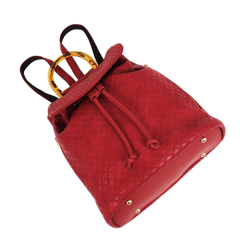 Jordana Quilted Tortoise Cognac Backpack - Mellow World 