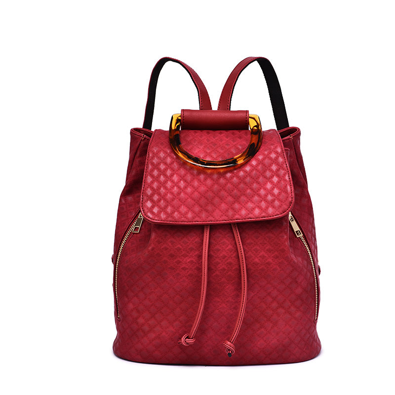 Jordana Quilted Tortoise Detailed Backpack - Mellow World 