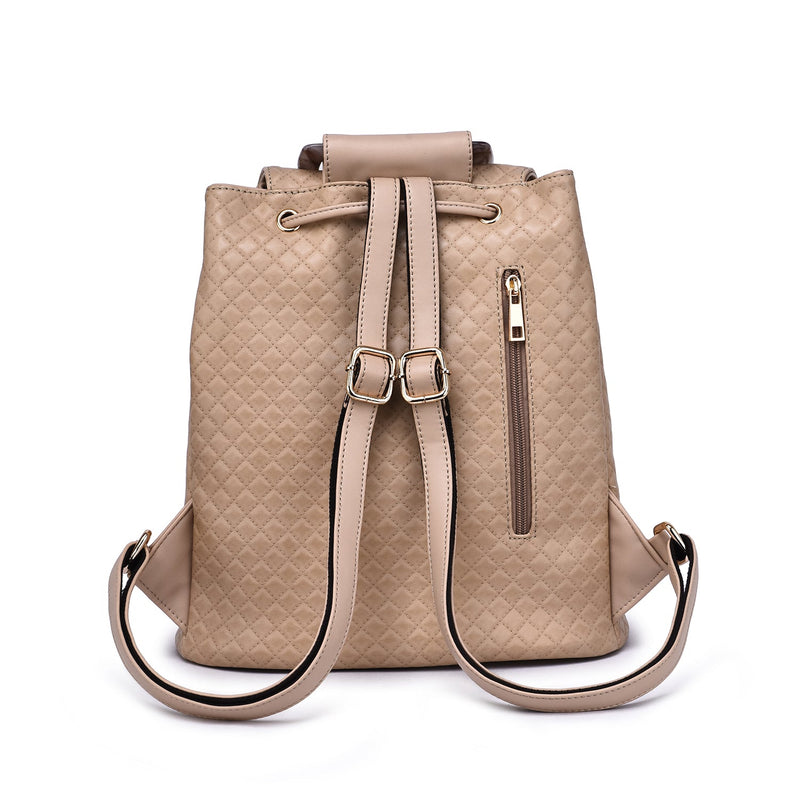 Jordana Quilted Tortoise Black Backpack