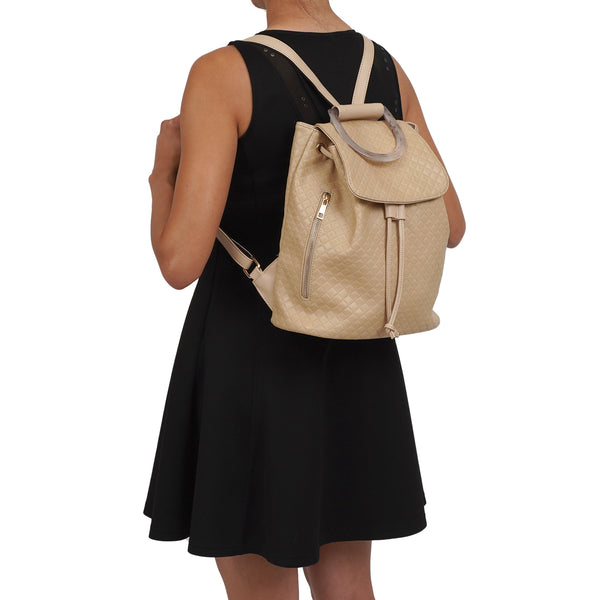 Jordana Quilted Tortoise Sand Backpack