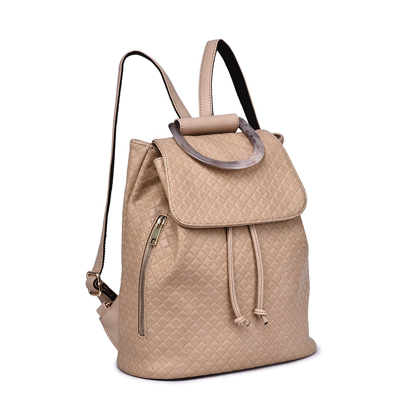Jordana Quilted Tortoise Detailed Backpack - Mellow World 