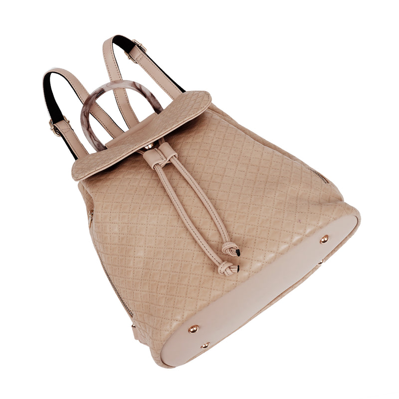 Jordana Quilted Tortoise Cognac Backpack - Mellow World 